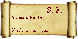 Diamant Hella névjegykártya